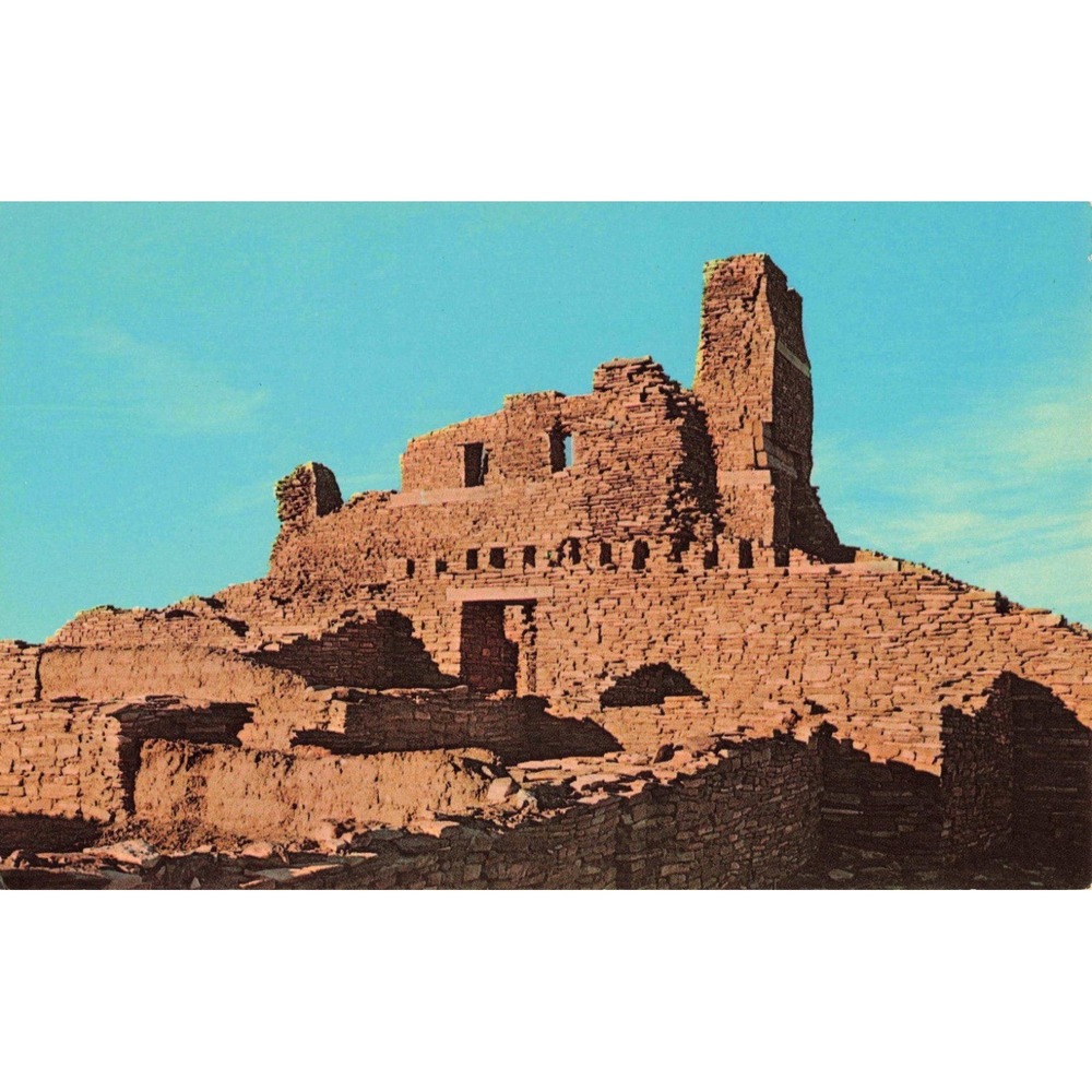 Abo State Monument Mountainair New Mexico Vintage Chrome Postcard 572 - Picture 1 of 2